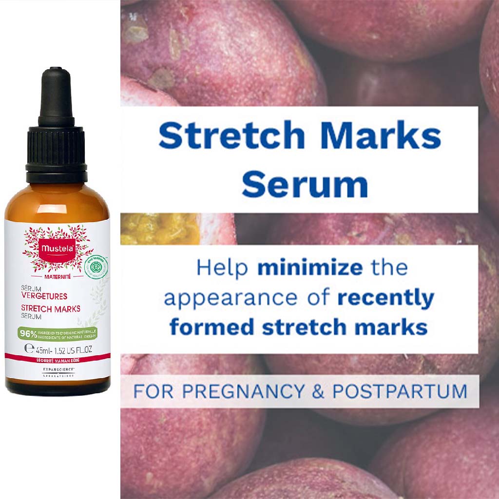 Mustela Maternity Stretch Marks Serum For Pregnancy, Fragrance Free 45ml