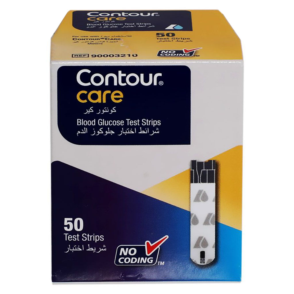 Ascensia Contour Care Blood Glucose Test Strips, Pack of 50's