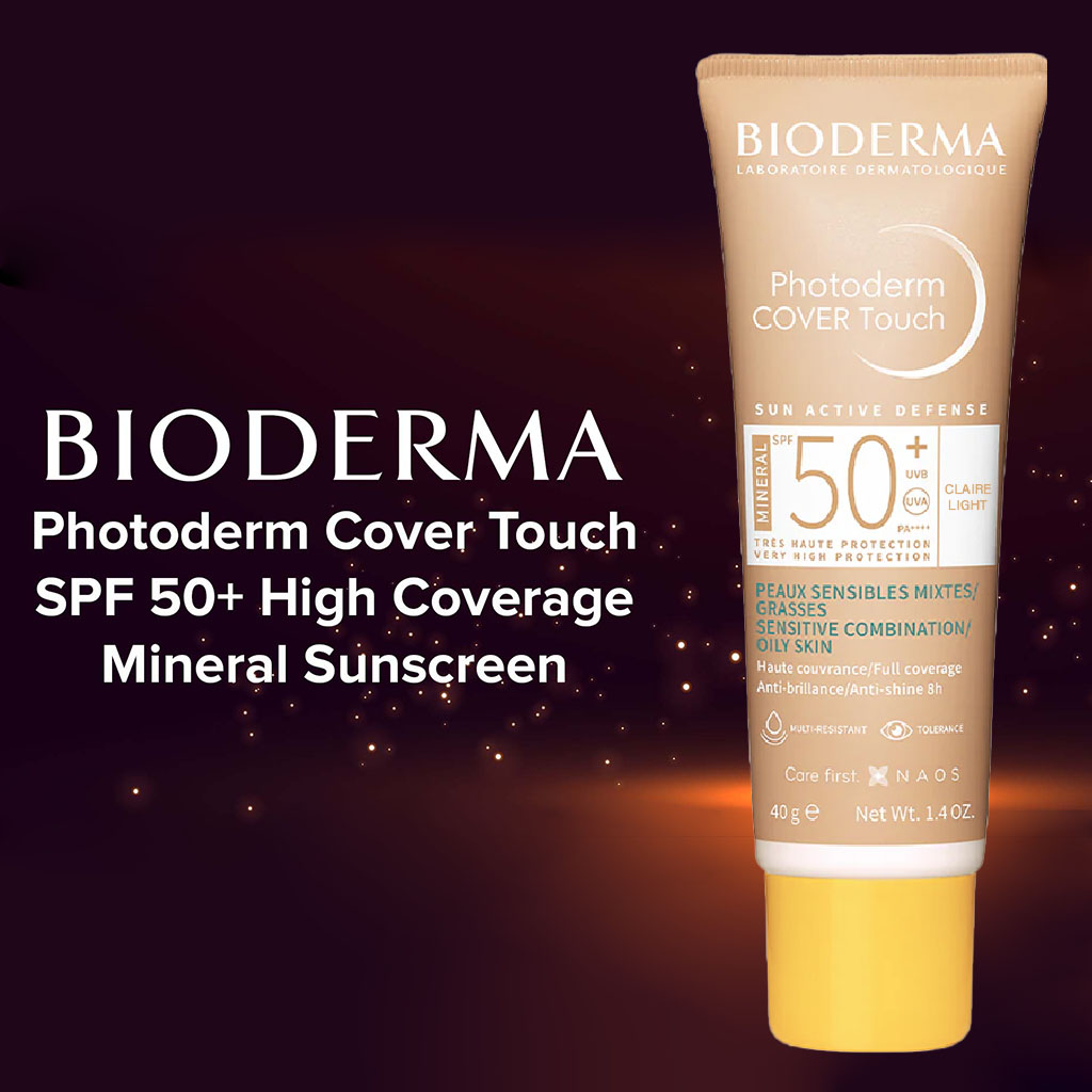 Bioderma Photoderm Cover Touch SPF50+ High Coverage Mineral Sunscreen Light Tinted 40 mL