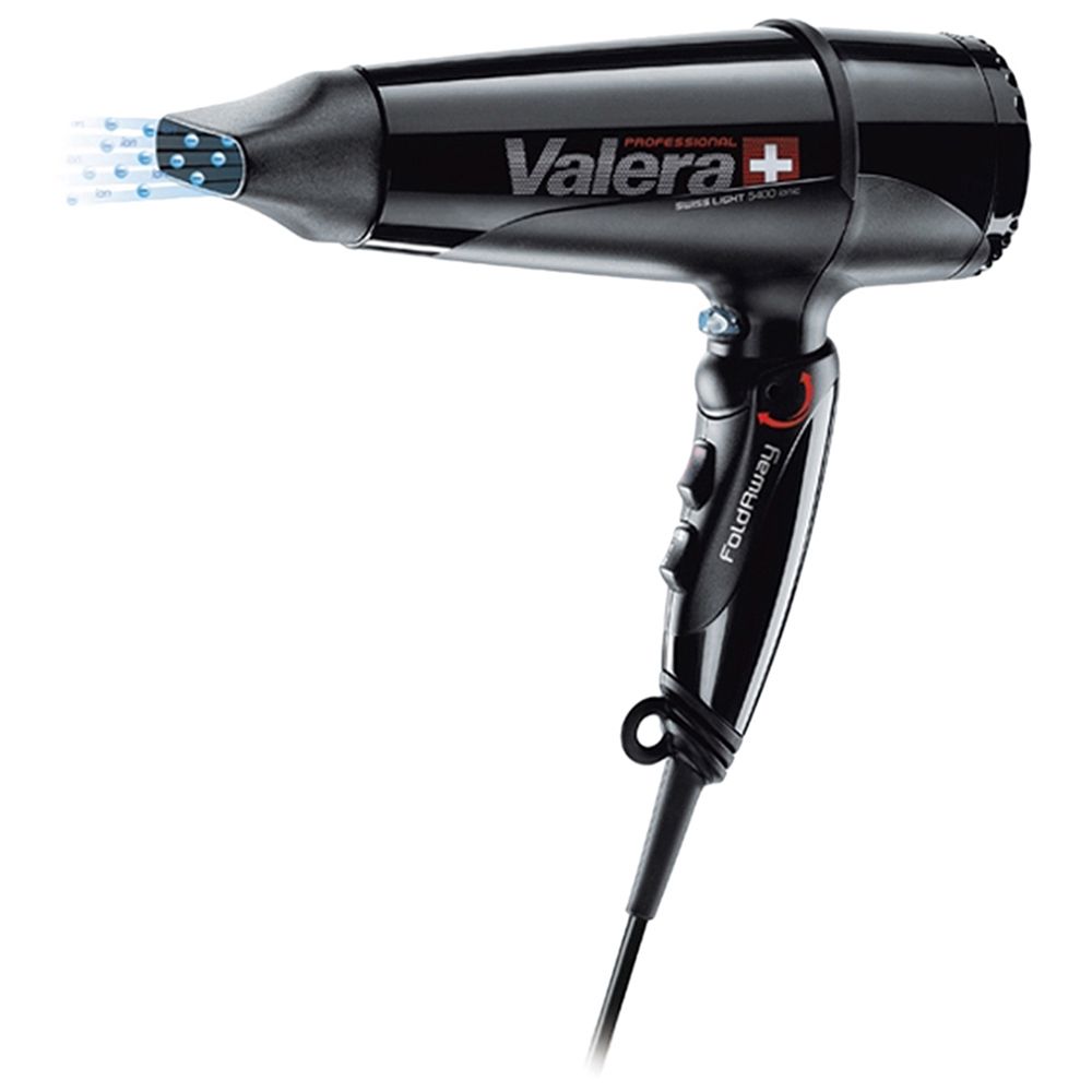Valera Swiss Light FoldAway 5400 2000W Ionic Hair Dryer Black 560.5