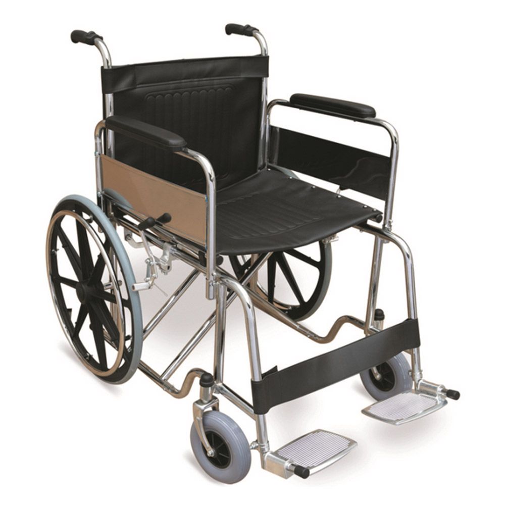 Wolaid Heavy Duty 140 KG Capacity Wheelchair Black JL973-61