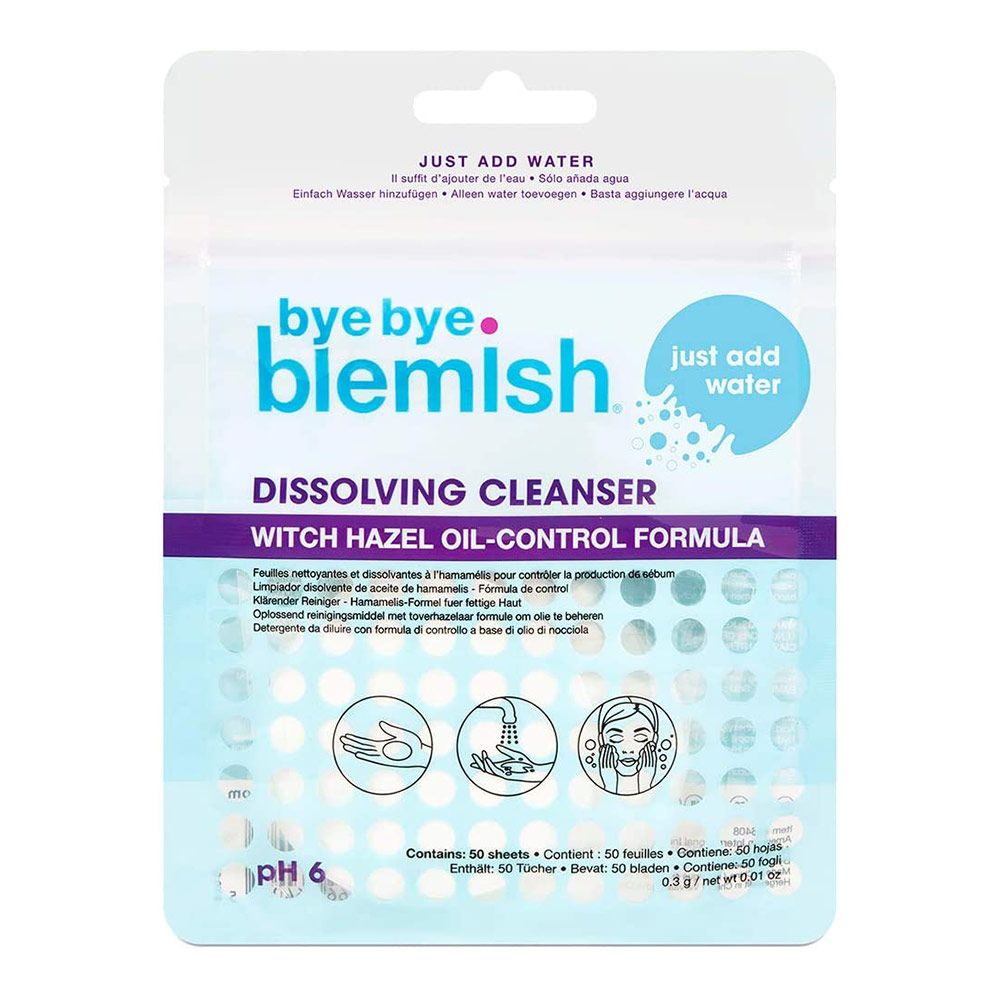 Bye Bye Blemish Dissolving Cleanser Sheets 50's