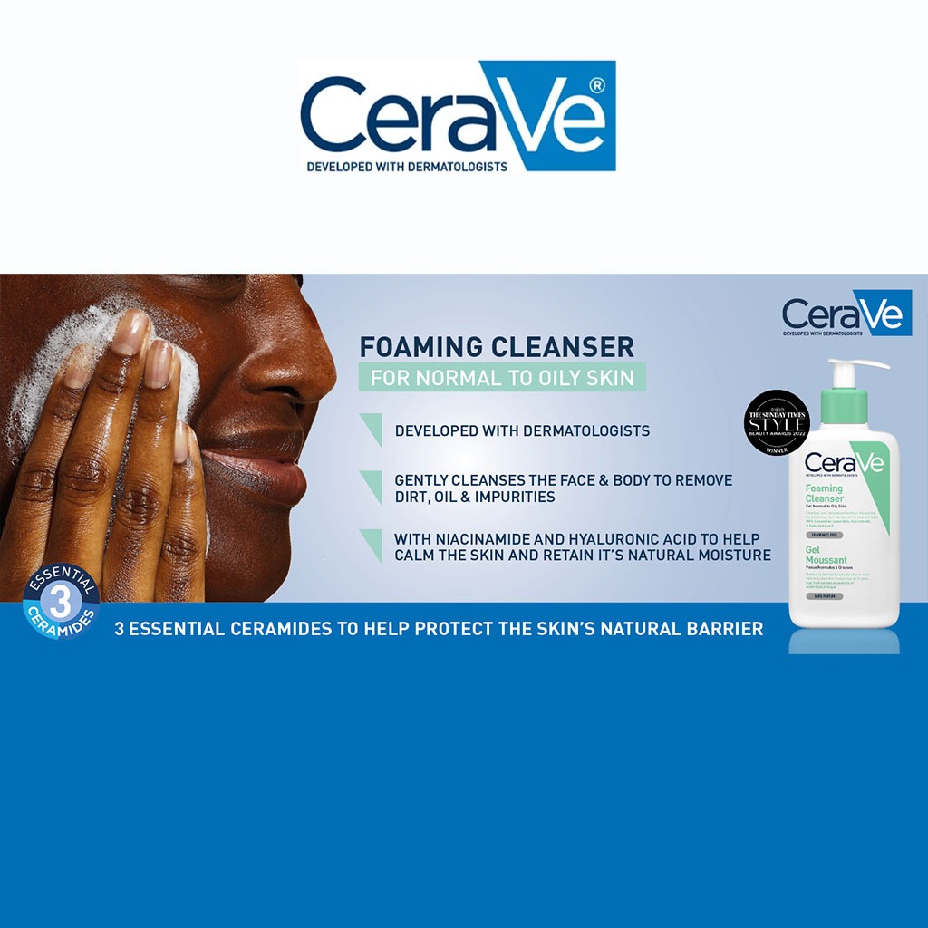 CeraVe Fragrance Free Foaming Cleanser For Normal To Oily Skin 473ml