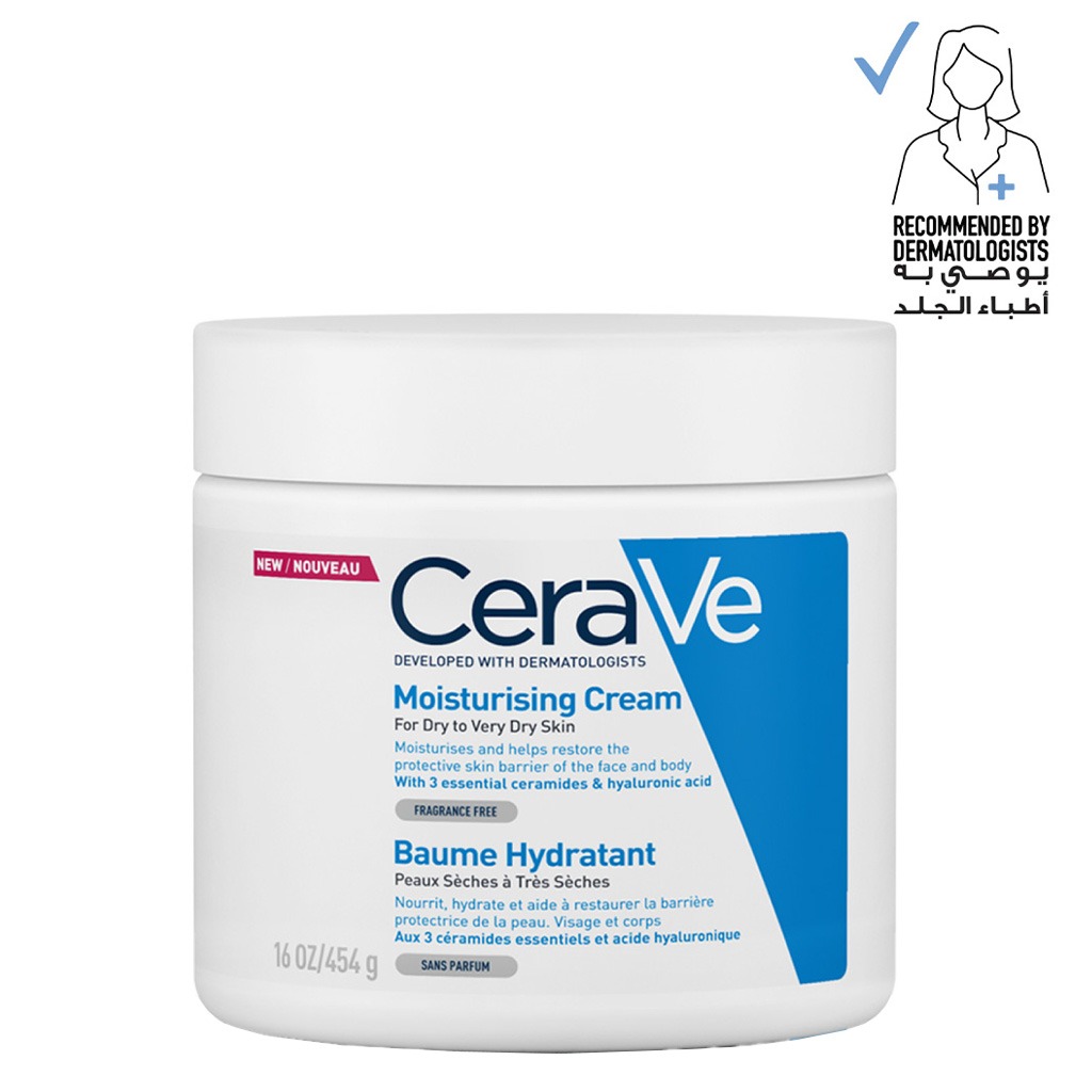 CeraVe Fragrance Free Moisturising Cream For Dry To Very Dry Skin 454g