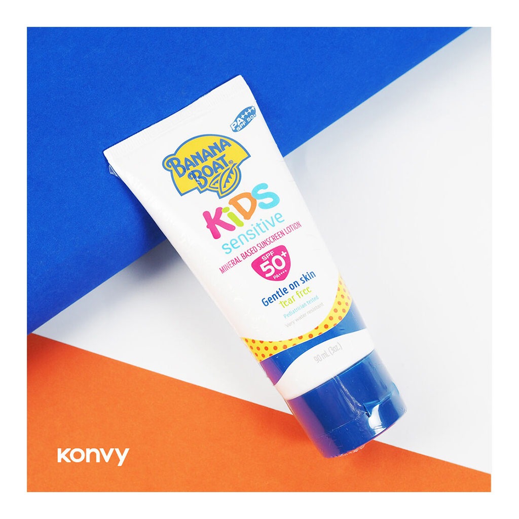 Banana Boat Kids Sensitive Tear - Free Mineral Based Sunscreen Lotion SPF 50+ PA++++ 90ml