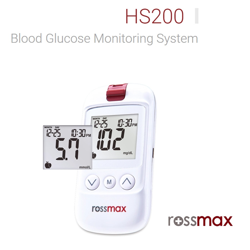 Rossmax HS200 Blood Sugar Monitor With Strips For Diabetes Management
