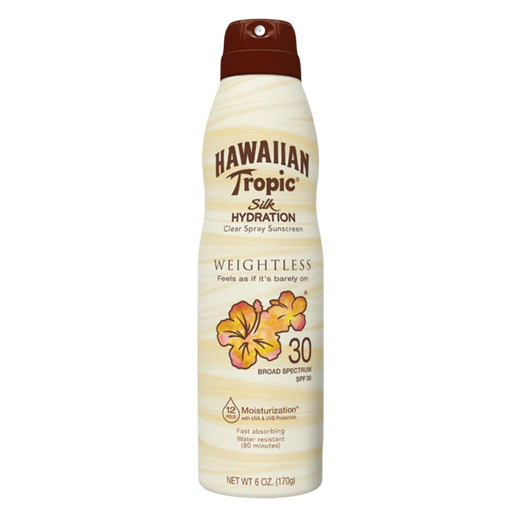 Hawaiian Tropic Silk Hydration Weightless Continuous Clear Spray Sunscreen SPF 30, 170 g