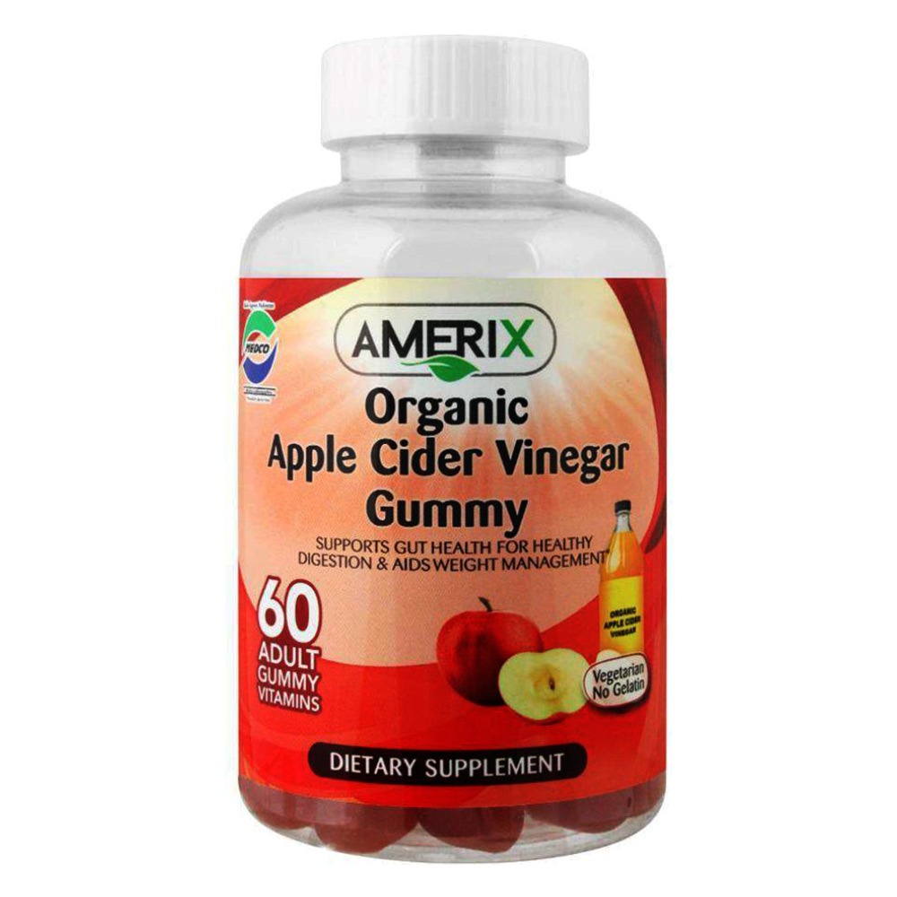 Amerix Organic Apple Cider Vinegar Adult Chewable Gummies 60's