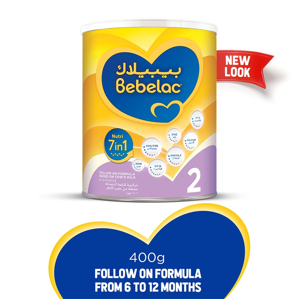Bebelac Nutri 7 In 1 Stage 2 Follow On Milk Formula For 6-12 Months Baby 400g