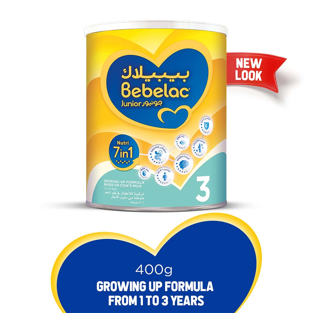 Bebelac Junior Nutri 7 In 1 Stage 3 Growing-Up Milk Formula For 1-3 Year Toddler 400g