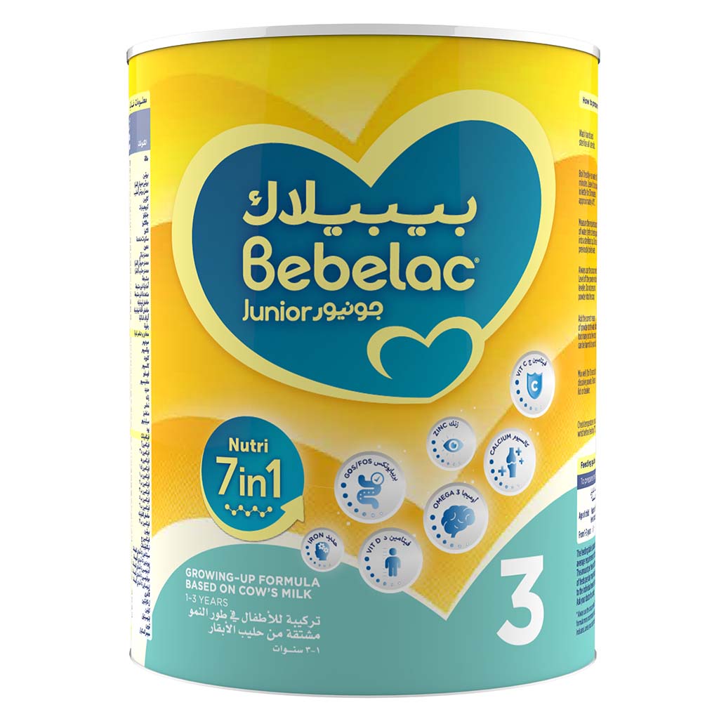 Bebelac Junior Nutri 7 In 1 Stage 3 Growing-Up Milk Formula For 1-3 Year Toddler 800g