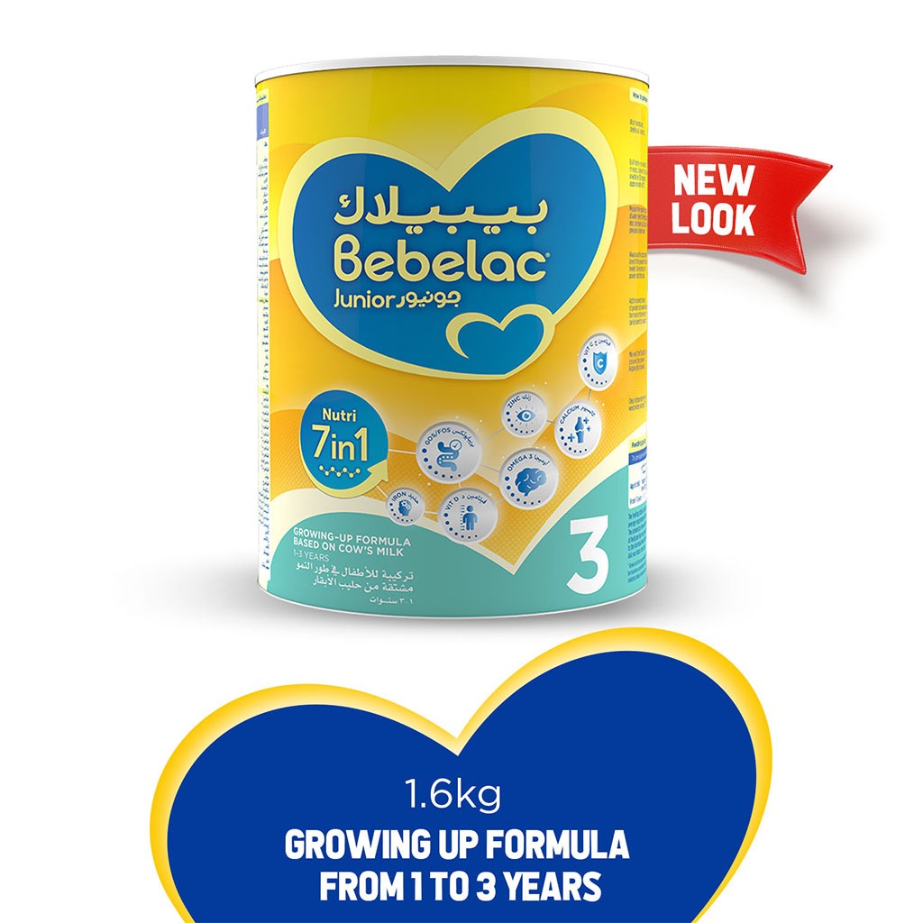 Bebelac Junior Nutri 7 In 1 Stage 3 Growing-Up Milk Formula For 1-3 Year Toddler 1600g