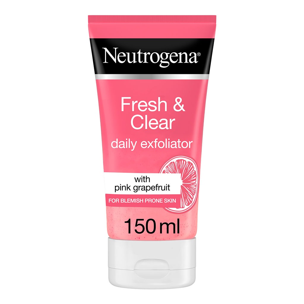 Neutrogena Fresh & Clear Daily Exfoliator Pink Grapefruit & Vitamin C For Blemish Prone Skin 150ml