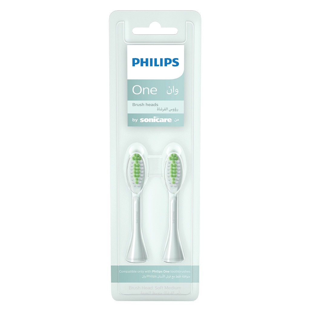 Philips Sonicare One Replacement Brush Head Mint Light Blue BH1022/03, 2's