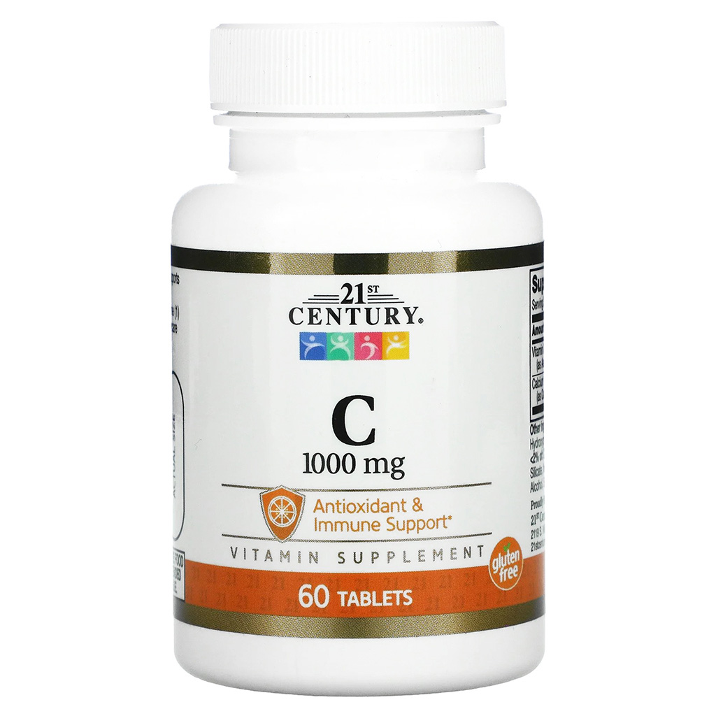 21st Century Vitamin C 1000 mg Tablets For Antioxidant & Immune Support 60's
