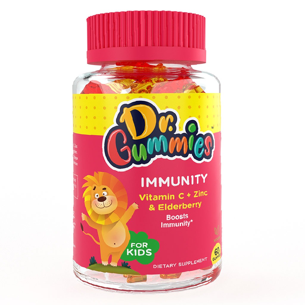 Dr. Gummies Immunity Booster Gummies With Vitamin C + Zinc & Elderberry For Kids, Pack of 60's