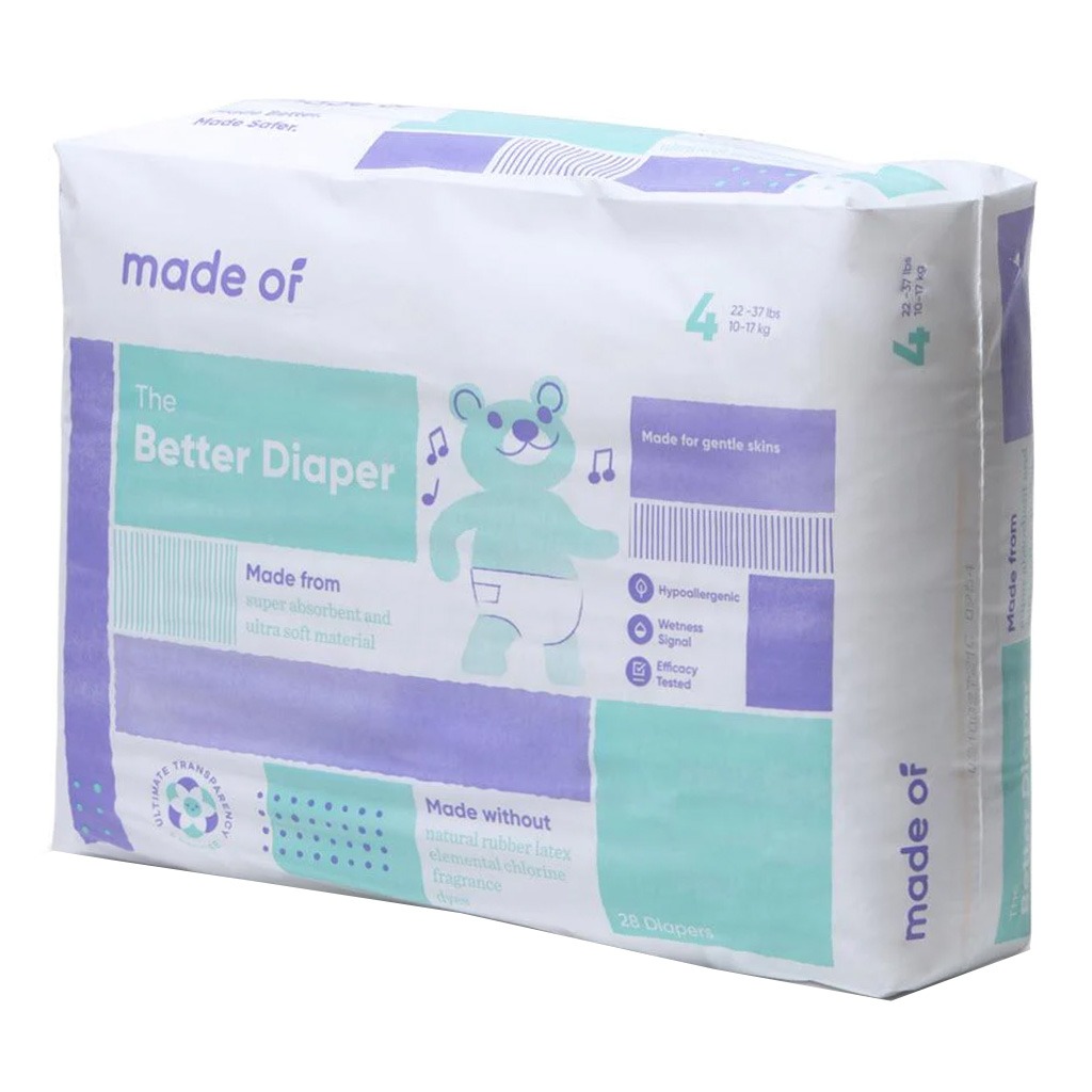 Made Of The Better Baby Diapers Size 4, 10-17 Kg, 28's