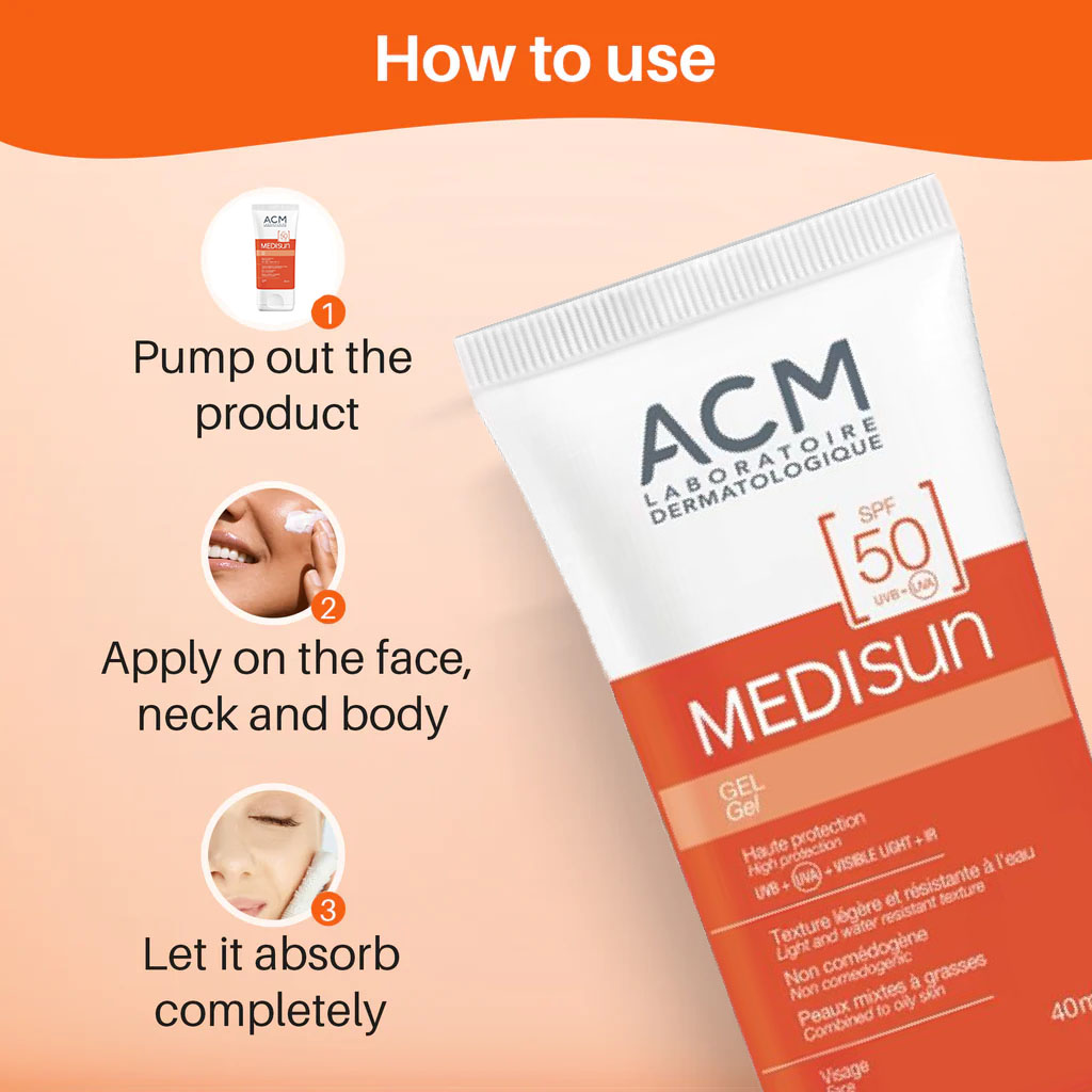 ACM Medisun SPF50 Sunscreen Gel For Combination Skin And Oily Skin 40ml