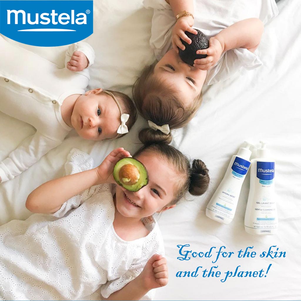 Mustela Baby Dry Skincare Kit, Baby Bath & Skincare Essentials With Mustela Baby Gentle Soap With Cold Cream + Mustela Baby Cleansing Oil + Mustela Baby Face Nourishing Cold Cream, Promo Pack of 3 Pieces