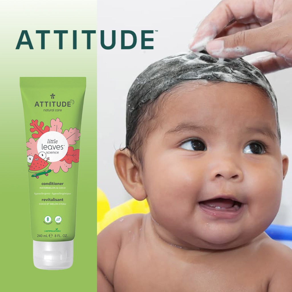 Attitude Natural Care Baby Leaves Science Conditioner Watermelon And Coco For Babies 240ml