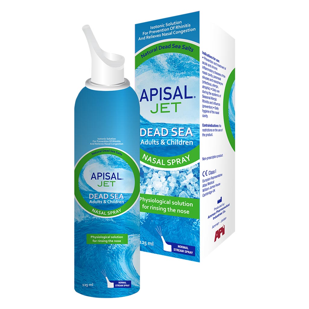 Apisal Jet Dead Sea Nasal Spray For Adults And Children 125ml