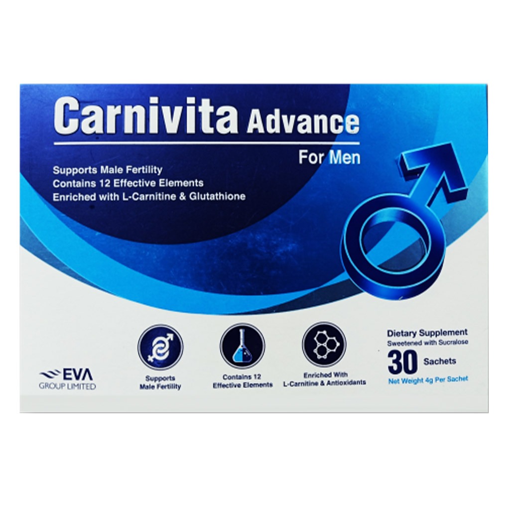 Eva Pharma Carnivita Advance Oral Powder Sachets For Men, Pack of 30's