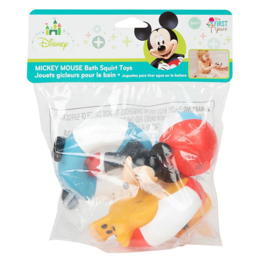The First Years Disney Mickey Mouse Bath Squirt Toys, Pack of 3's