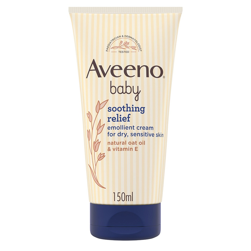 Aveeno Baby Soothing Relief Emollient Cream For Dry, Sensitive Skin 150ml