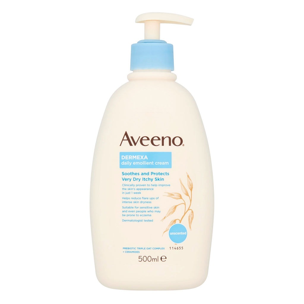 Aveeno Dermexa Daily Soothing Emollient Cream For Dry Itchy Skin 500ml