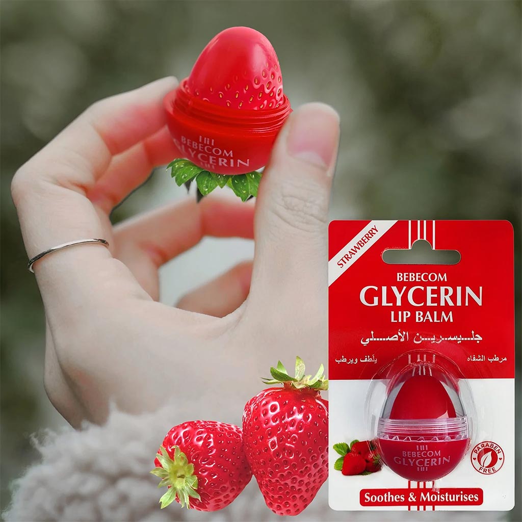 Bebecom Glycerin Moisturizing Lip Balm Strawberry 10g