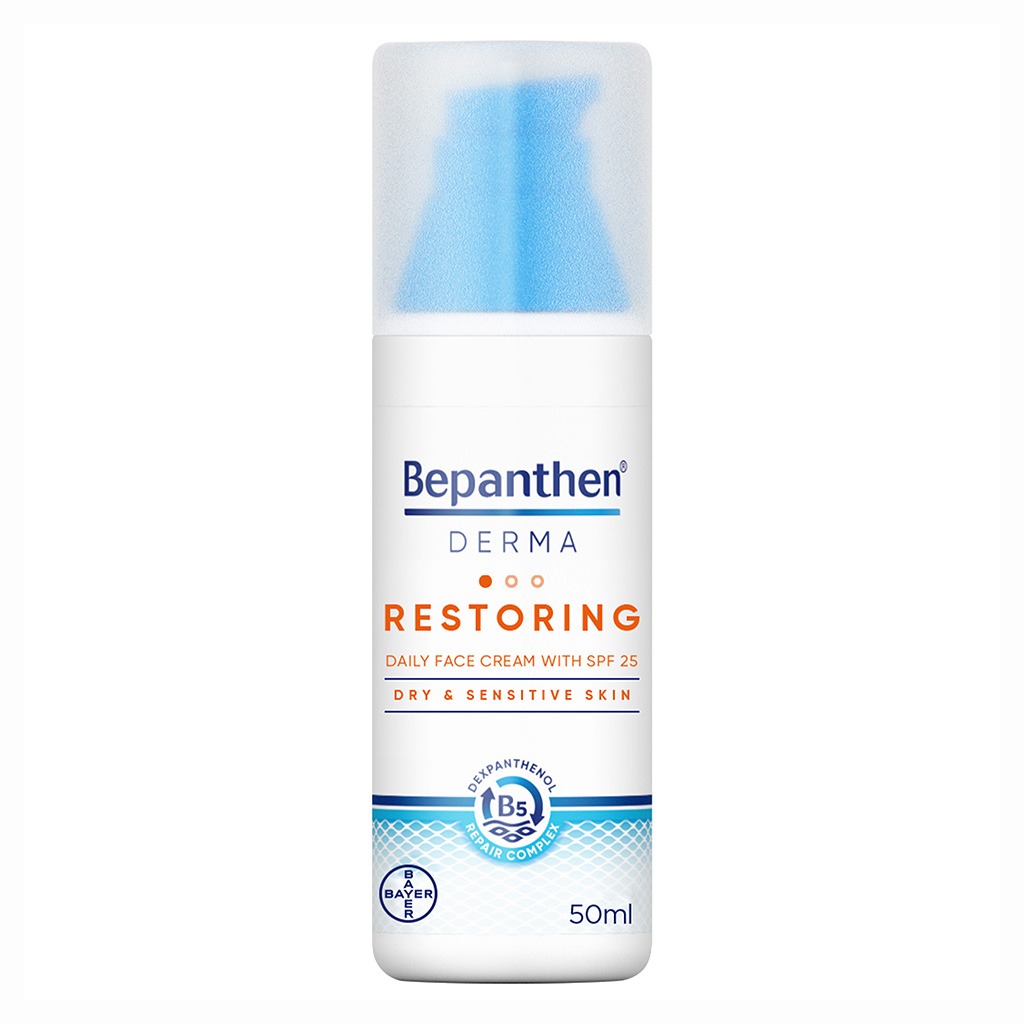 Bepanthen Derma Restoring Daily Face Cream With SPF25 For Dry & Sensitive Skin 50ml