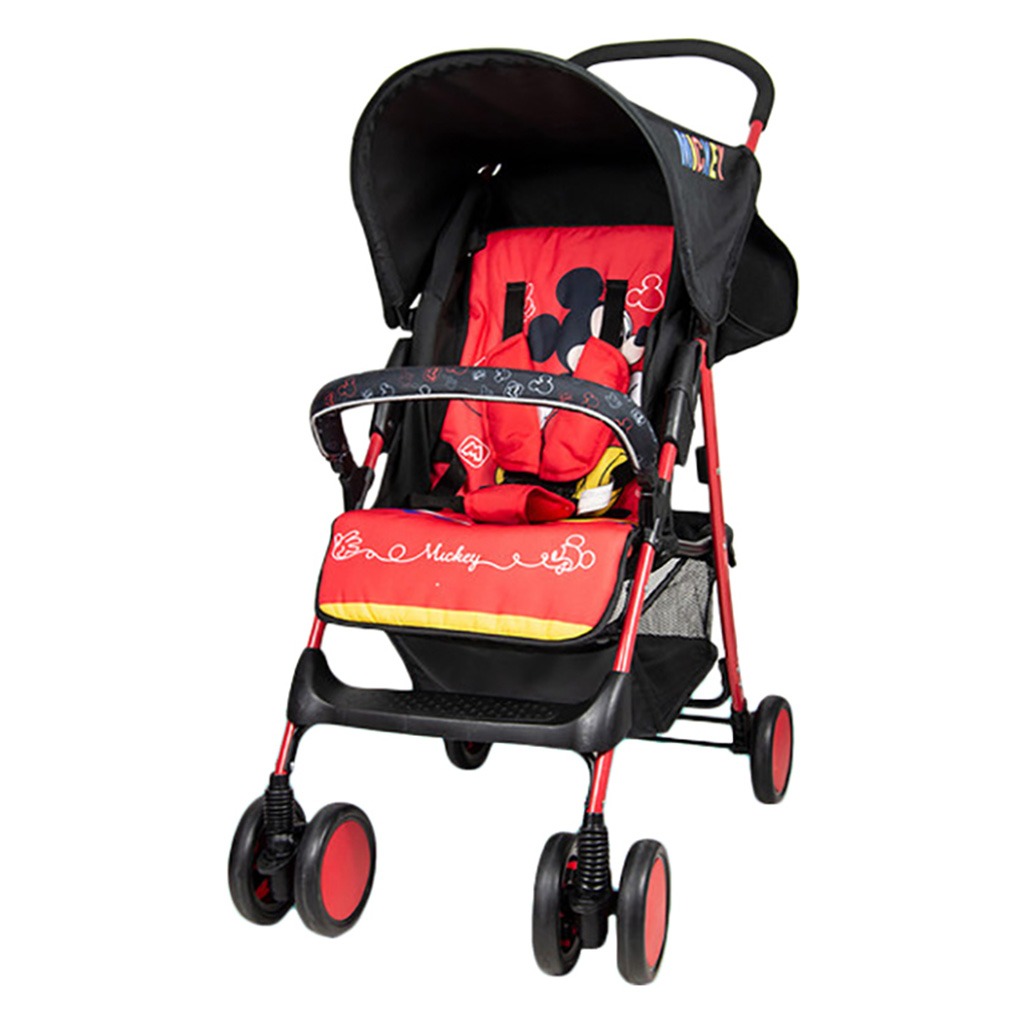 Disney Mickey Mouse Lightweight Picnic Stroller With Storage Cabin For 0 - 36 Months Baby - D1 Mickey