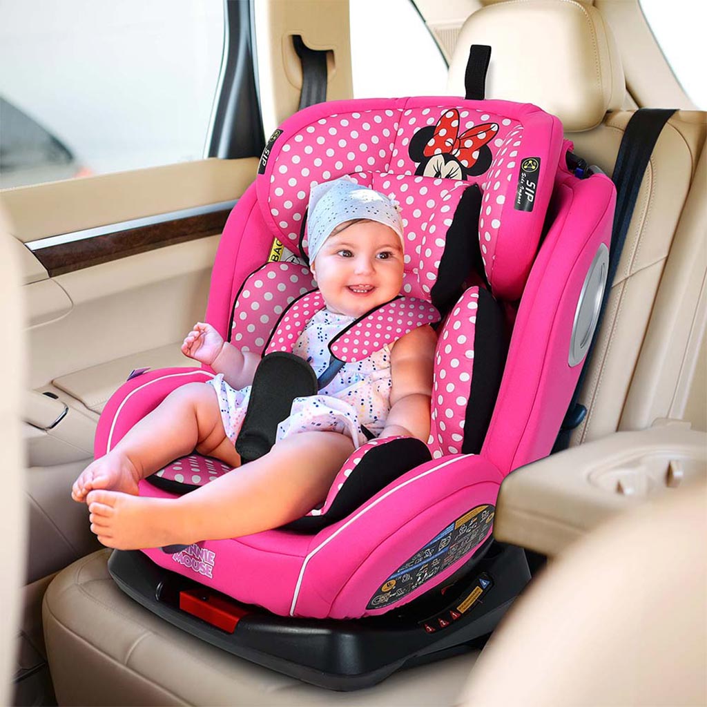 Disney Minnie Mouse 4-In-1 Car Seat For Baby & Kids Up to 36 Kg YC06- Minnie -A