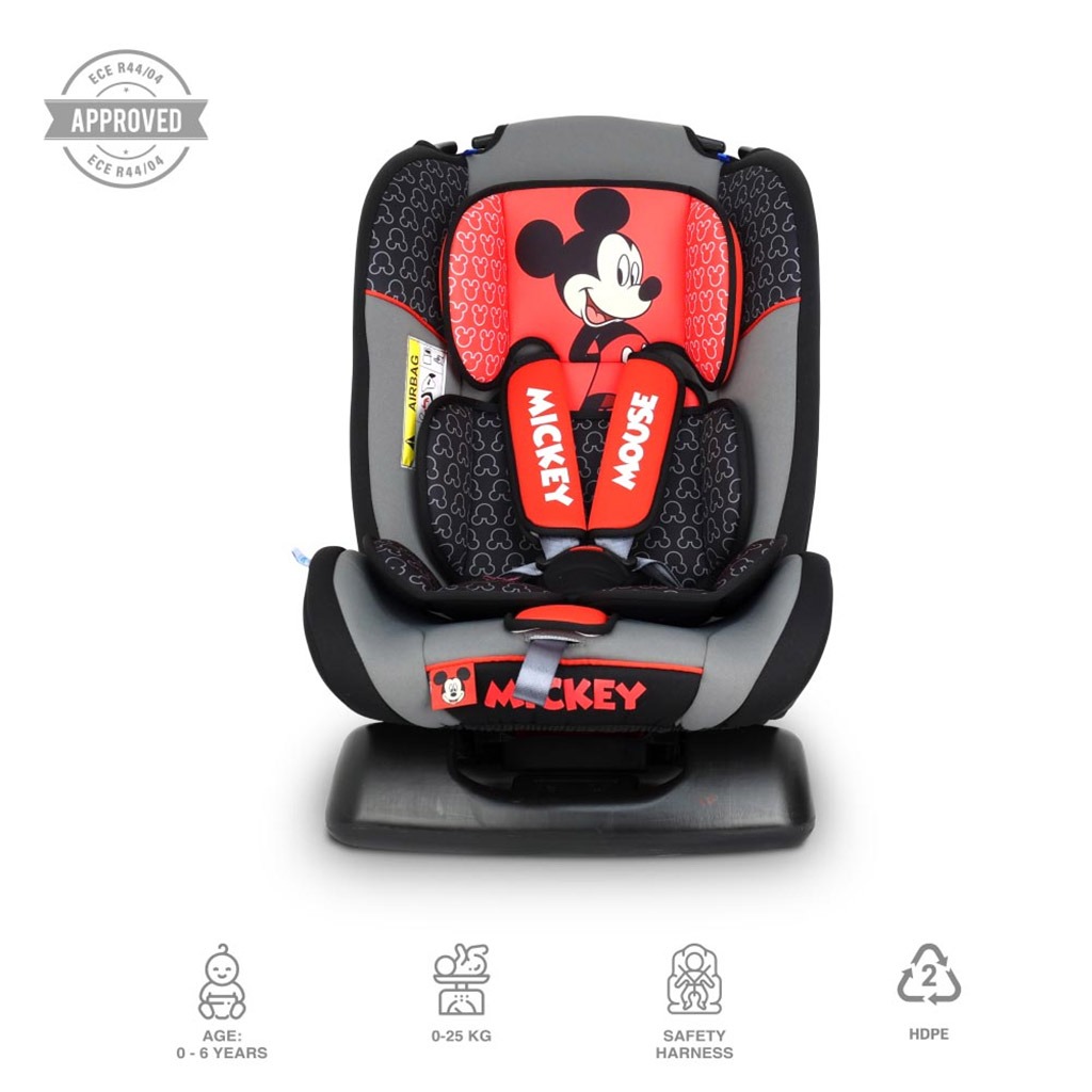 Disney Mickey Mouse 3-In-1 Car Seat For Baby/Kids Up to 25Kg - ZY19