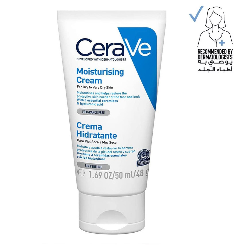 CeraVe Fragrance Free Moisturising Cream For Dry Skin 50ml