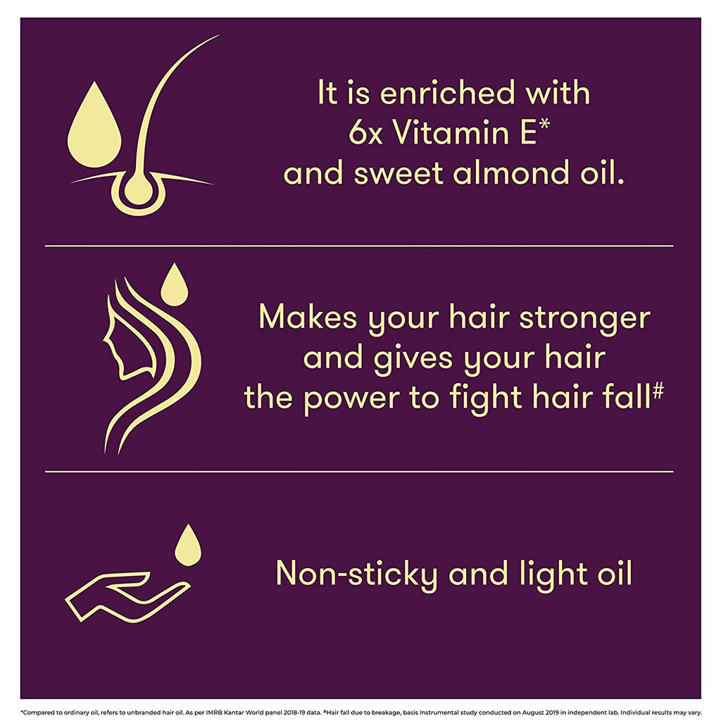 Bajaj Almond Drops Non Sticky Hair Oil For Reduced Hair Fall 300ml
