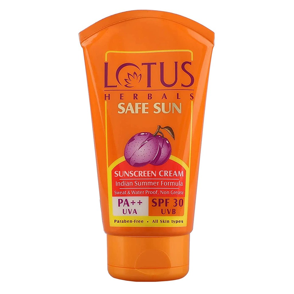 Lotus Herbals Safe Sun Sunscreen Cream Indian Summer Formula SPF 30 Pa++ 100g