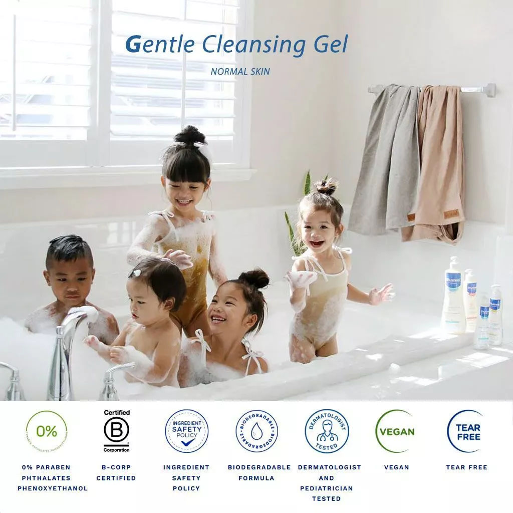 Mustela Baby Gentle Cleansing Gel, Hair & Body Wash For Normal Skin, Promo Pack of 2's