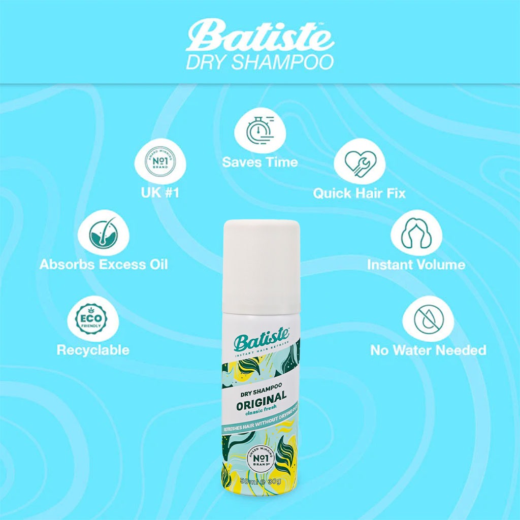 Batiste Instant Hair Refresh Dry Shampoo Original 50ml