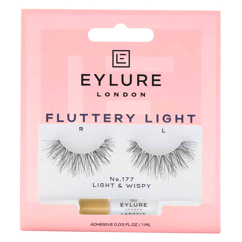 Eylure Fluttery Light False Eye Lashes No. 117 Light & Wispy, Pack of 1 pair