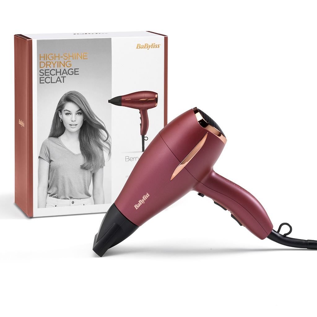 Babyliss High-Shine Drying 2200W Smooth Ultra fast Shine Boosting Hair Dryer - Berry Crush