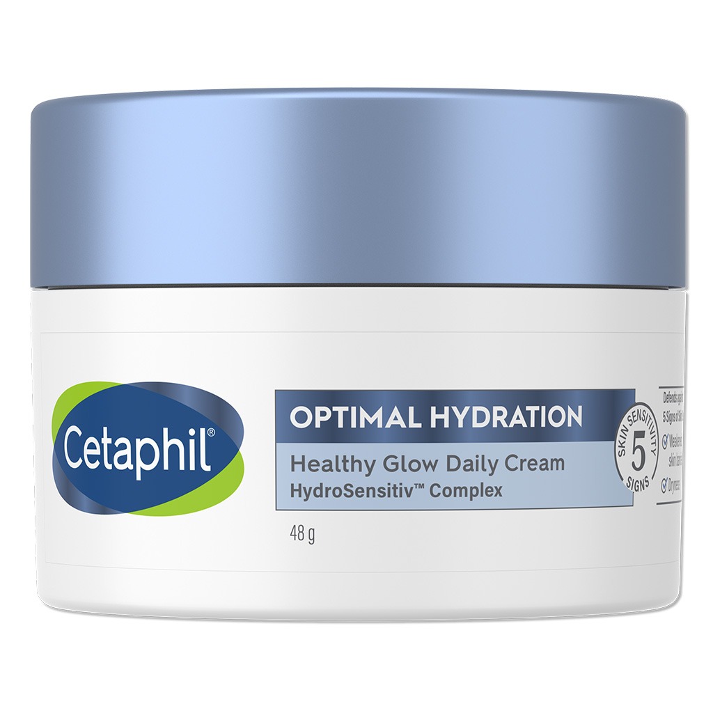 Cetaphil Optimal Hydration Healthy Glow Daily Moisturizing Cream For Dry or Dehydrated Skin 48g
