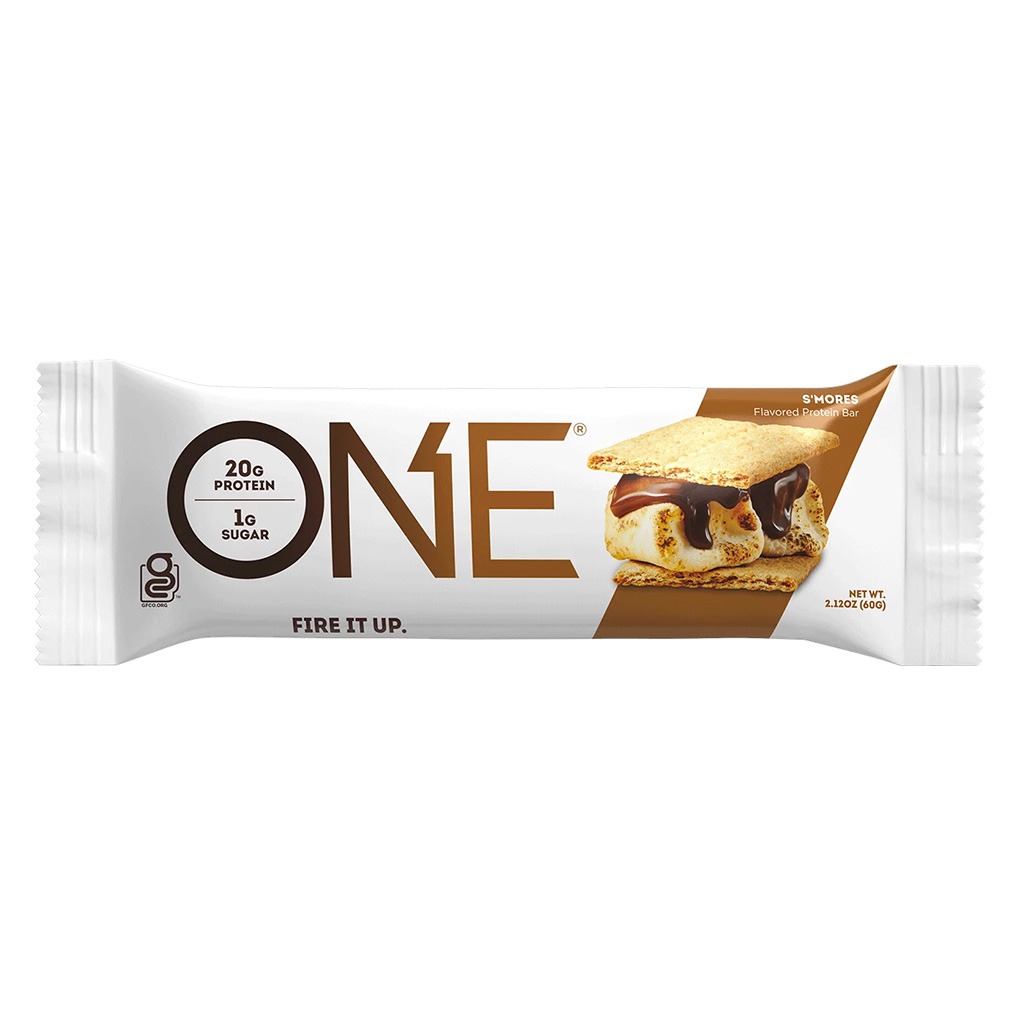 One Bar Gluten Free Protein Rich S'mores Flavoured Protein Bar 60g, Pack of 12's