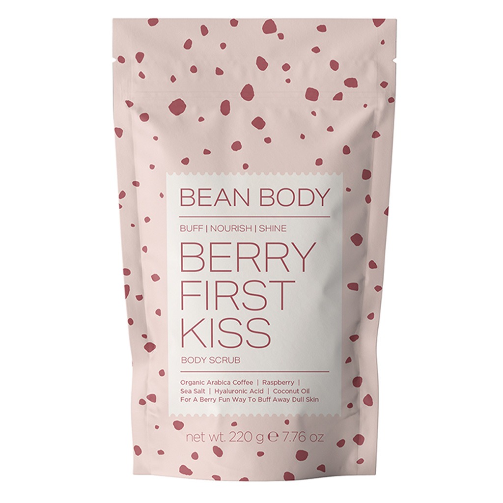 BeanBody Berry First Kiss Nourishing Body Scrub With Coffee & Raspberry 220g