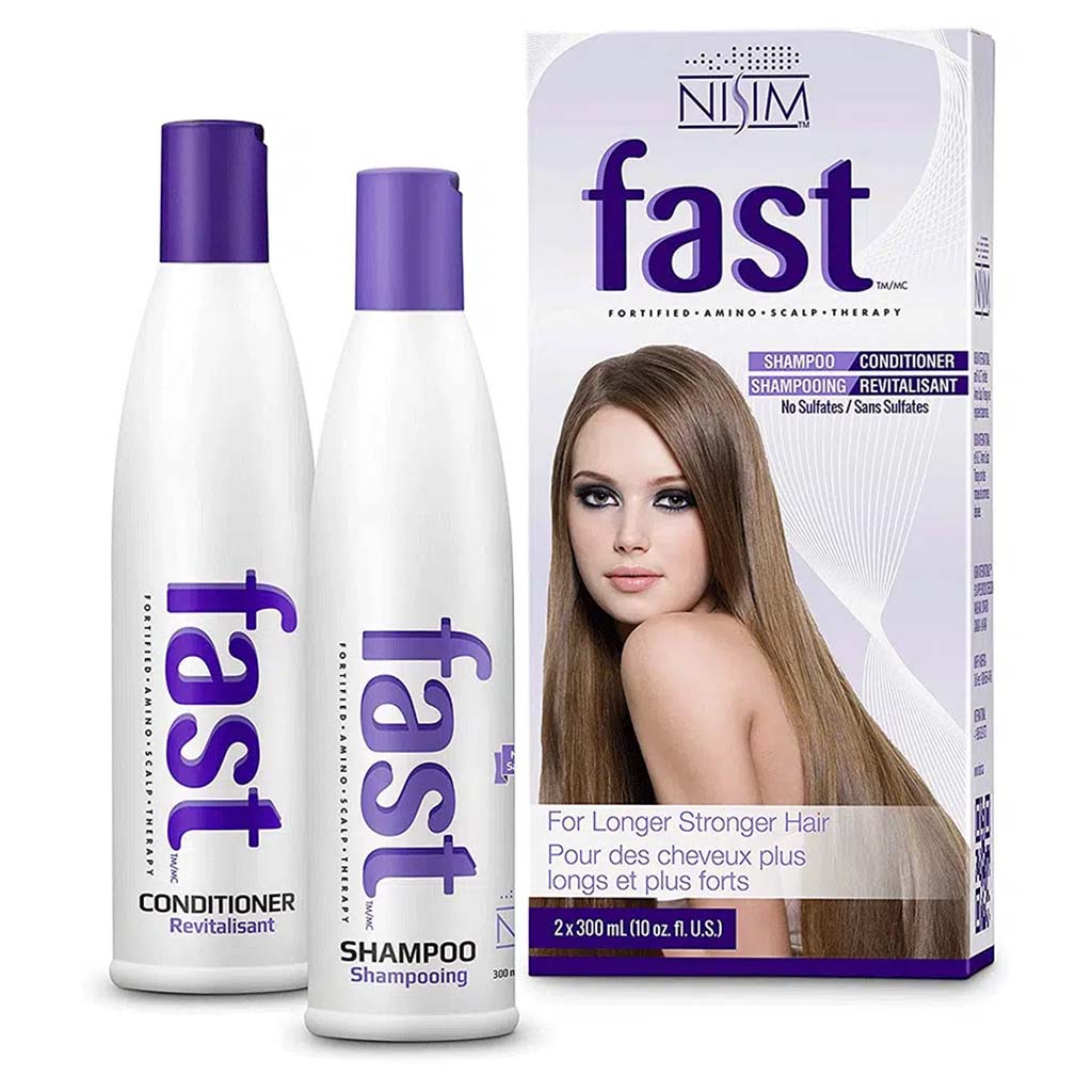 Nisim FAST Fortified Amino Scalp Therapy 300ml Sulfate Free Shampoo & Conditioner, Pack of 2's