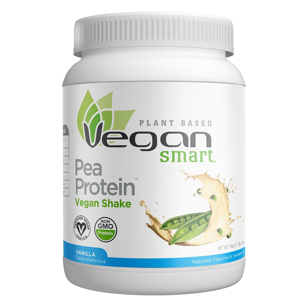 Naturade Plant Based VeganSmart Pea Protein Vegan Shake Powder, Vanilla Flavor, 15 Servings - 540g