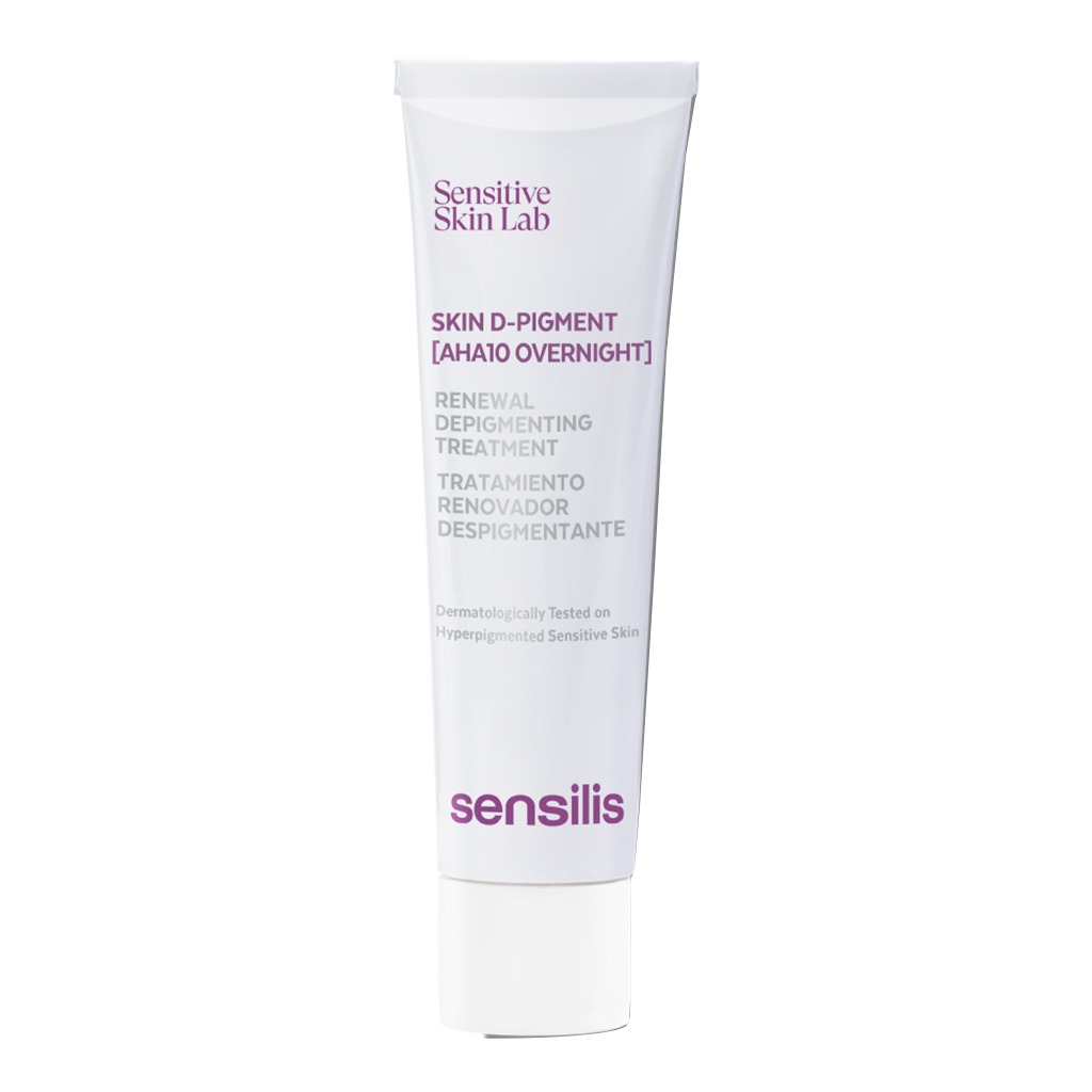 Sensitive Skin Lab Sensilis Skin D-Pigment AHA10 Overnight Renewal Depigmenting Treatment Cream 30ml