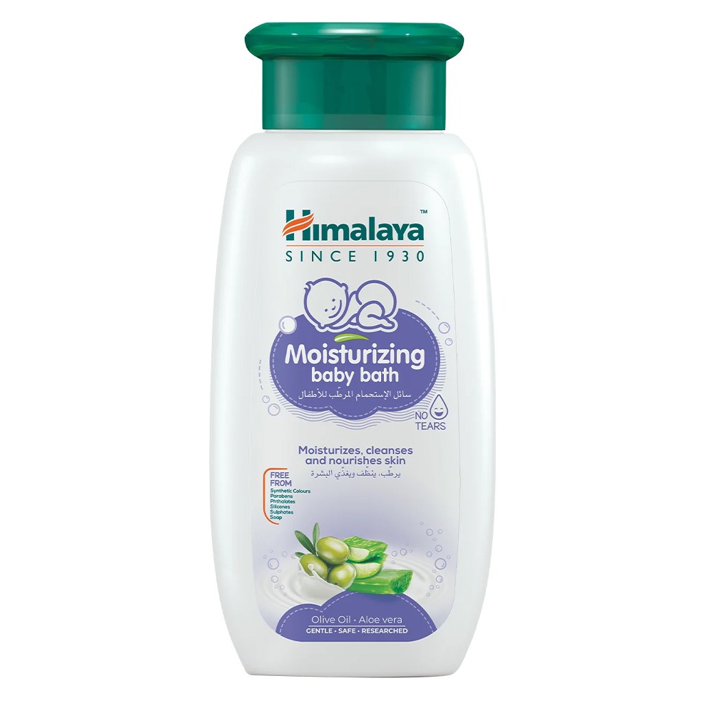 Himalaya Moisturizing No-Tears Gentle Baby Bath With Olive Oil & Aloe Vera 200ml