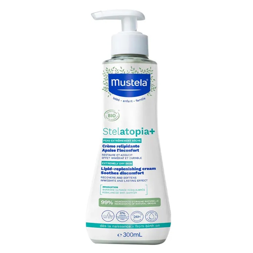 Mustela Stelatopia + Lipid Replenishing Baby Cream For Extremely Dry Skin 300ml