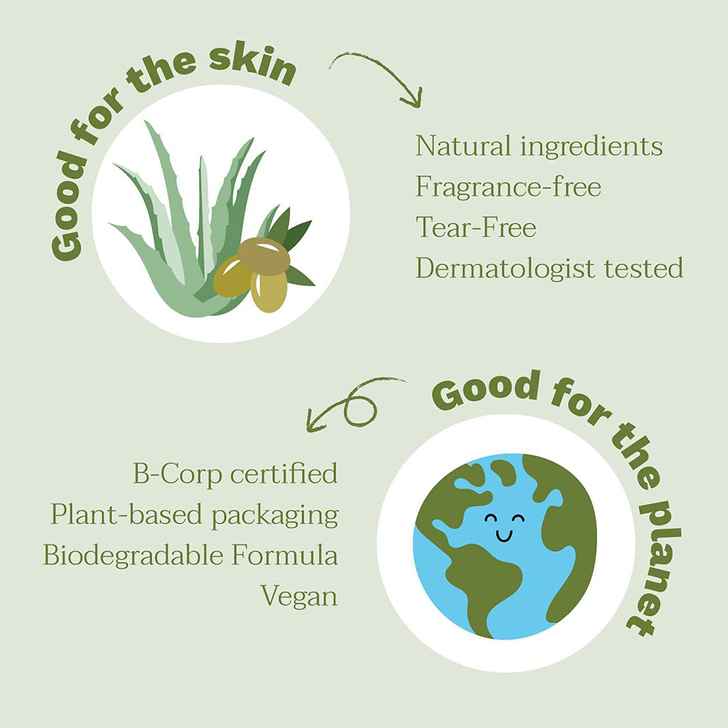 Mustela Bio Organic Fragrance-Free Baby Cleansing Gel For Hair & Body 400ml